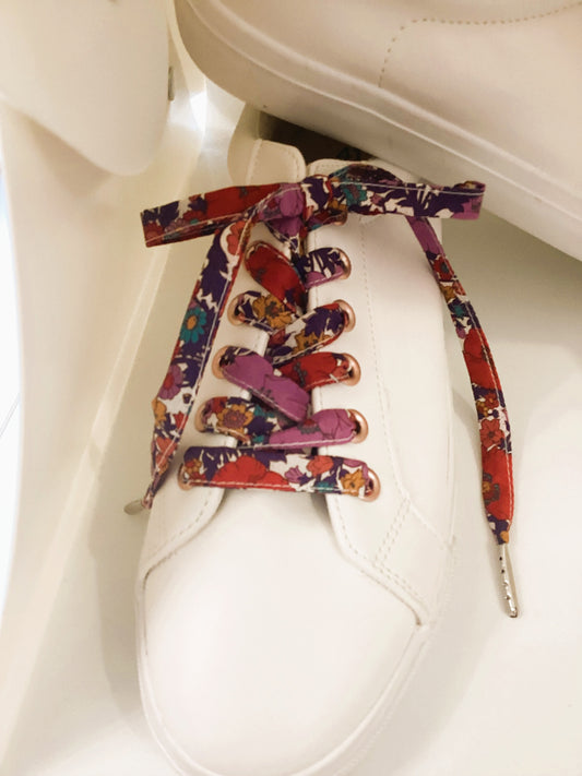 Lacets fleuri liberty en tissu coton
