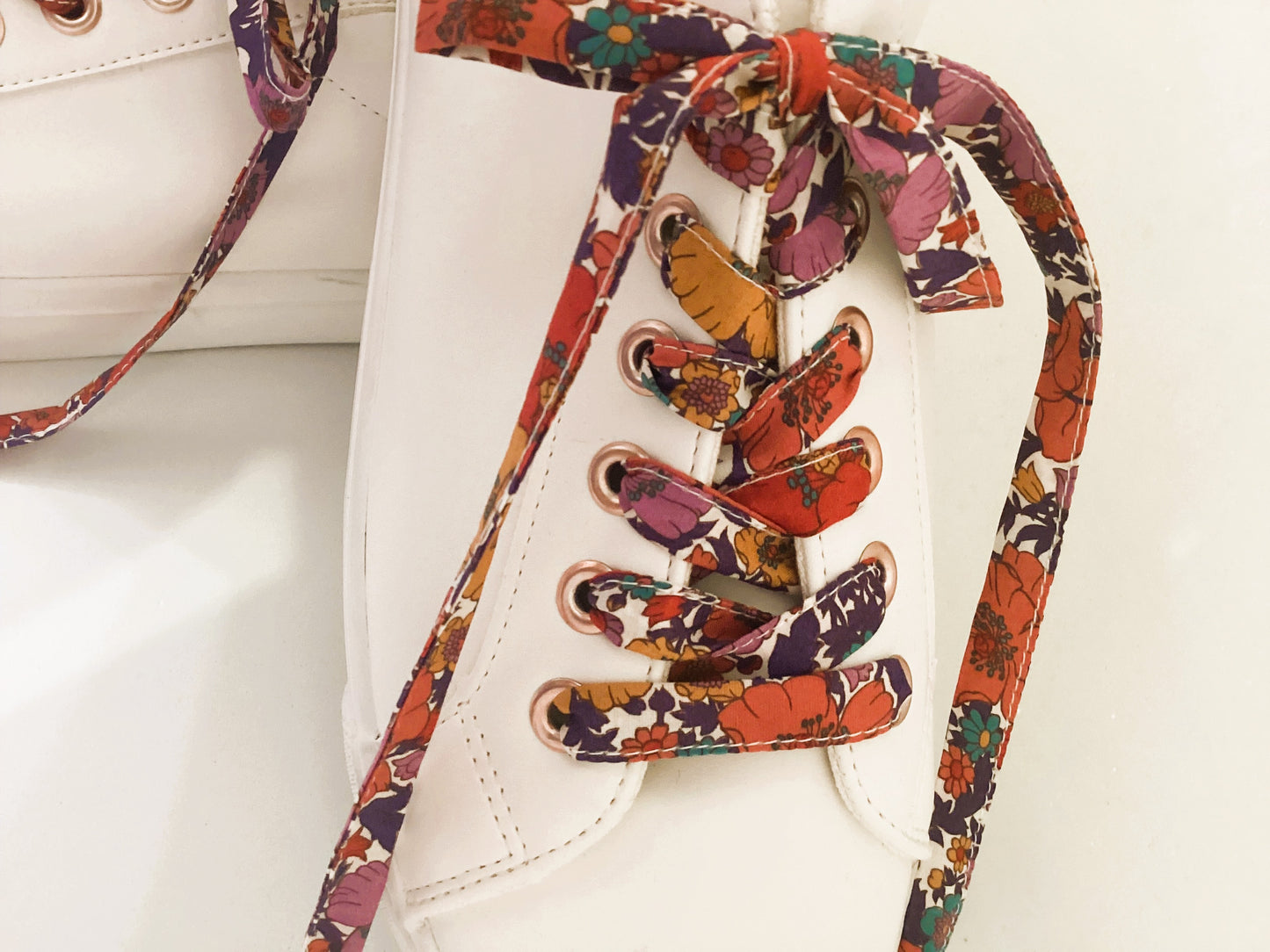 Lacets fleuri liberty en tissu coton