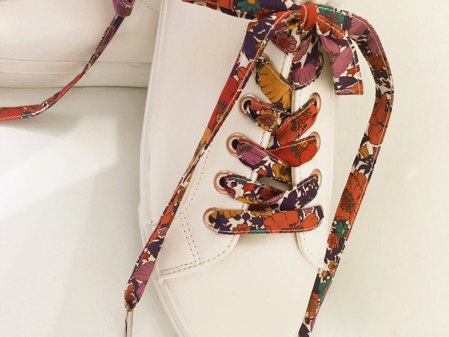 Lacets fleuri liberty en tissu coton