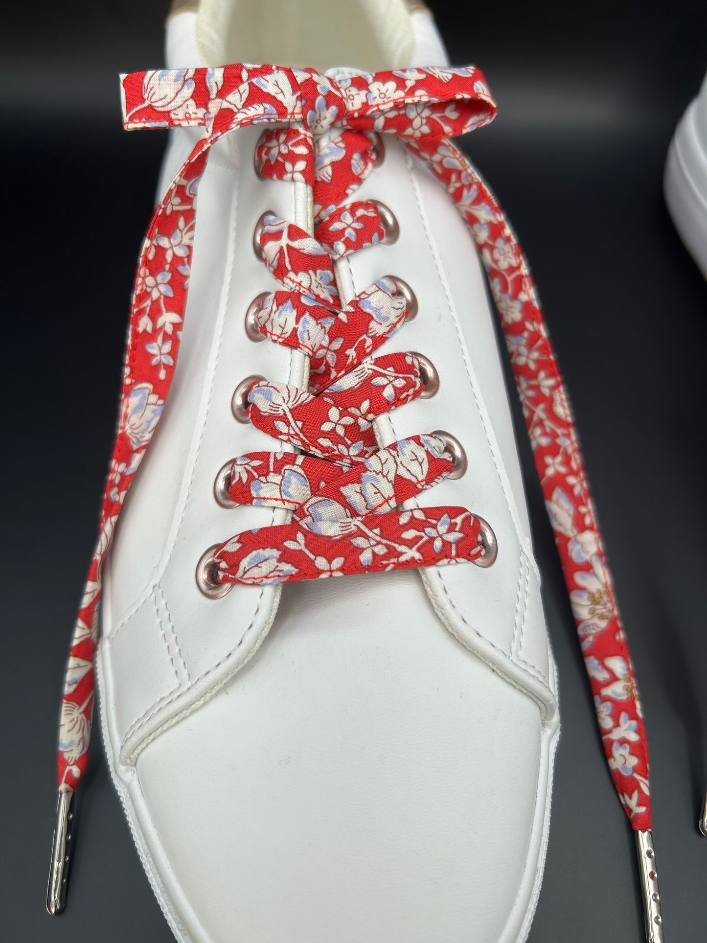 Lacets fleuris Liberty Rouge pour baskets – Lacets originaux motif floral bleu vert – Accessoire customisation sneakers (Copie)