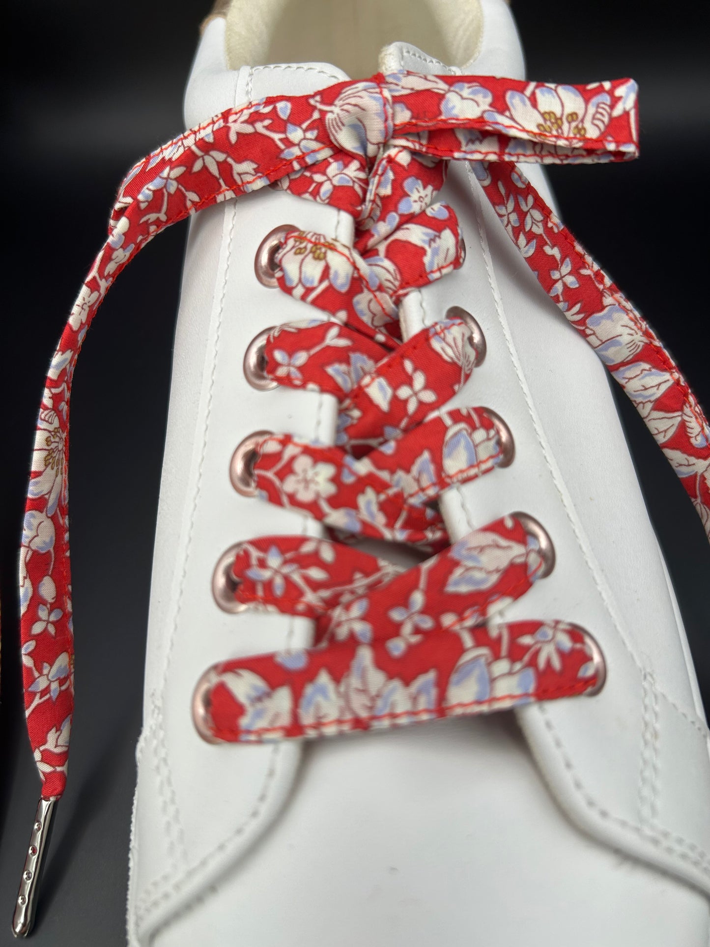 Lacets fleuris Liberty Rouge pour baskets – Lacets originaux motif floral bleu vert – Accessoire customisation sneakers (Copie)