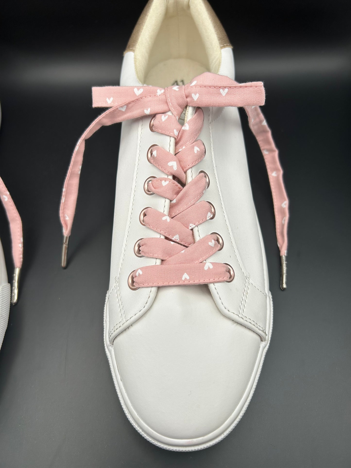 Lacets en tissu coeur fait main