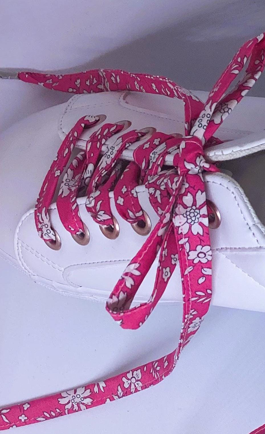 Lacets fleuri liberty rose