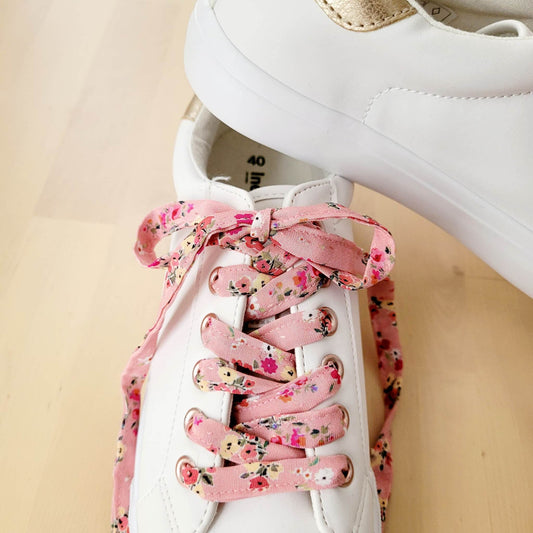 Lacets fleuri liberty rose