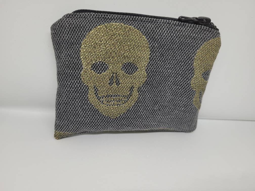 Porte monnaie jacquard tête de mort