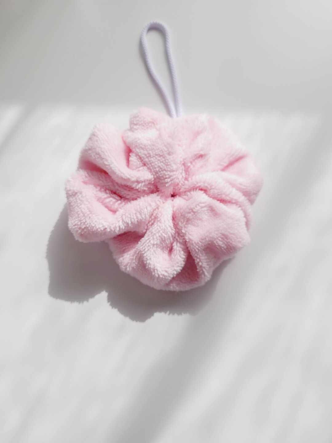 Fleurs de douche en éponge bambou premium