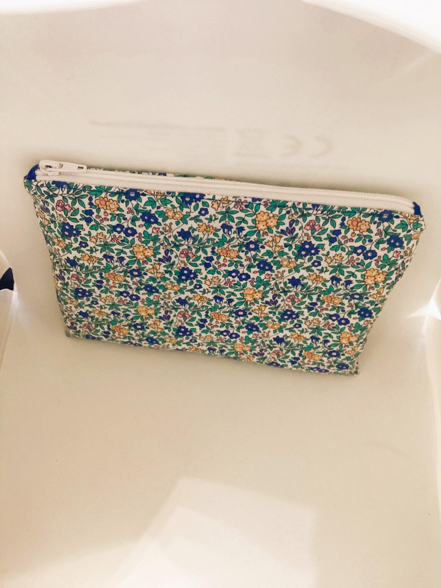 Pochette en tissu coton fleuri