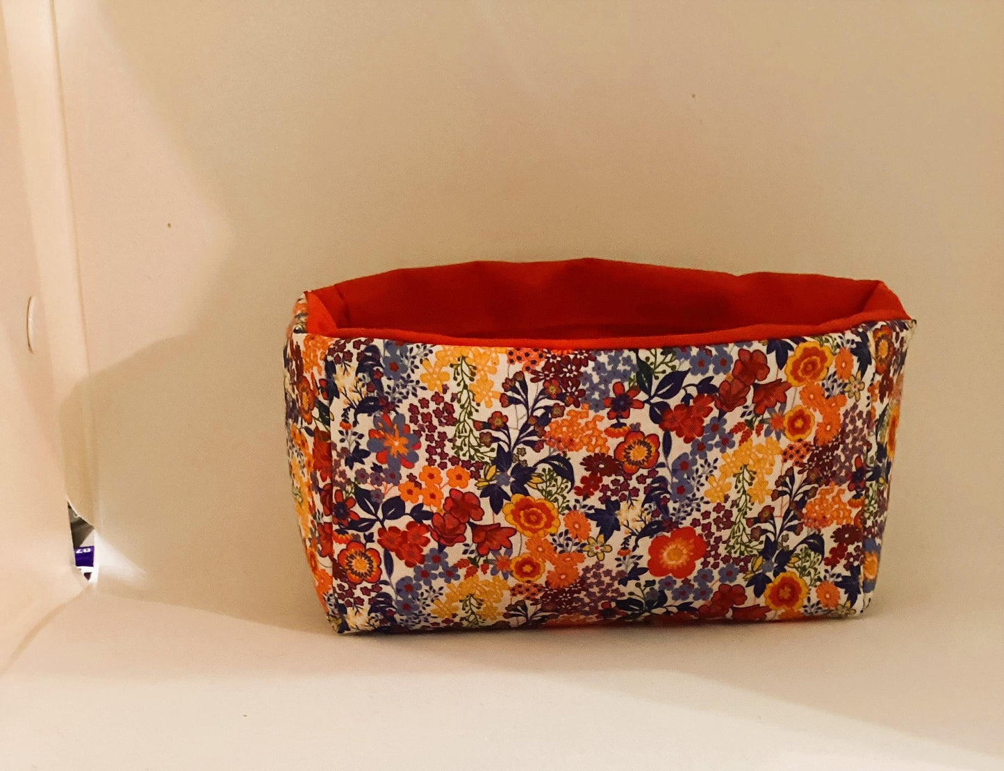 Vide poche en tissu coton Fleuri