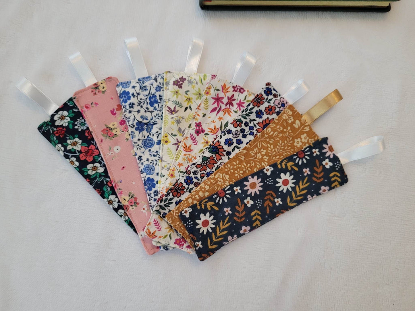 Marque-pages tissu coton bio liberty