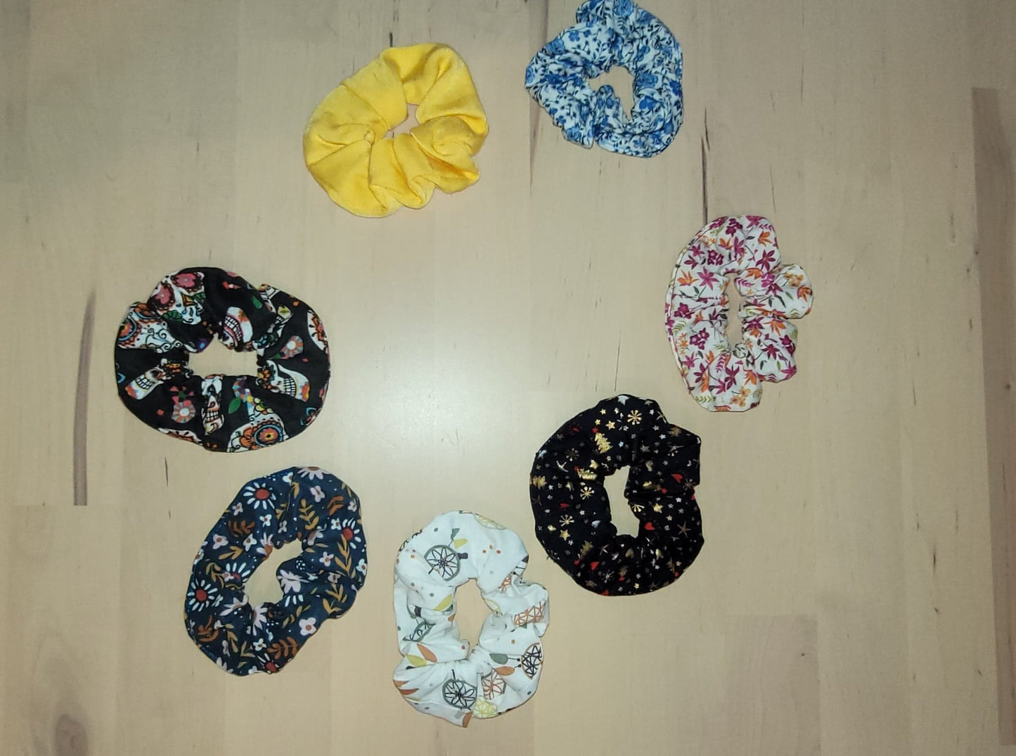 Chouchou fleurs en coton bio