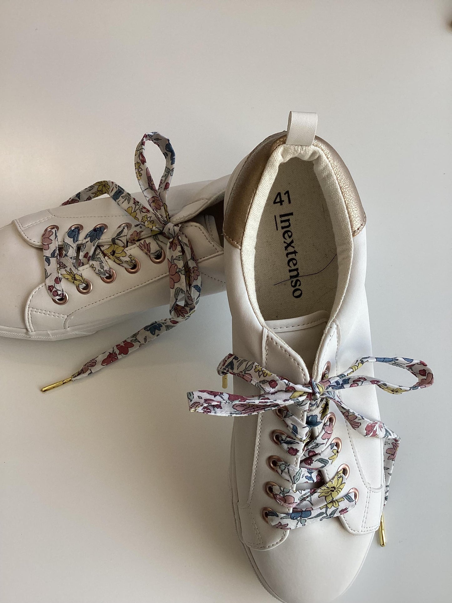 Lacets fleuri en tissu coton