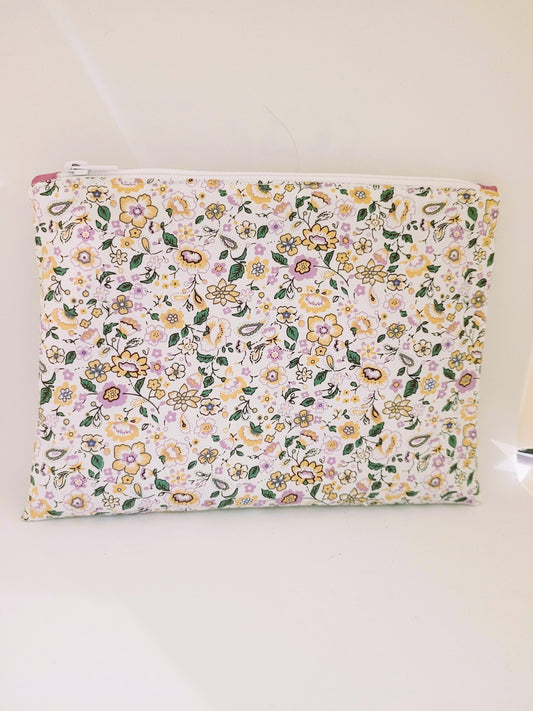 Pochette en tissu coton fleuri