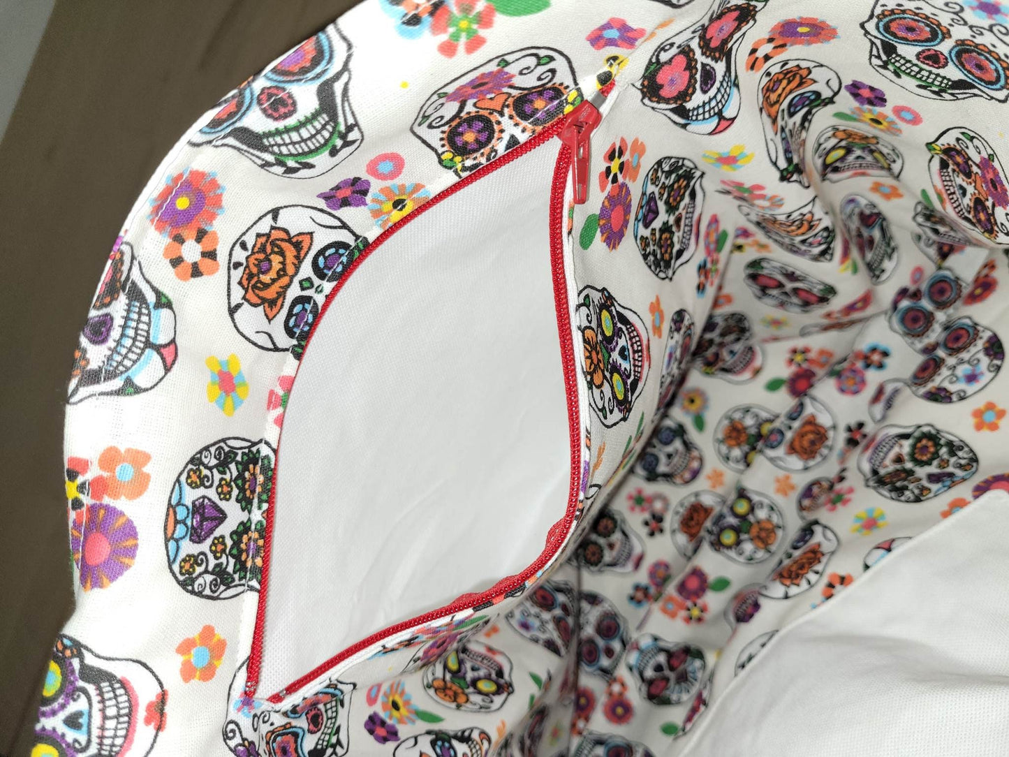 sac fourre - tout en simili cuir tête de mort