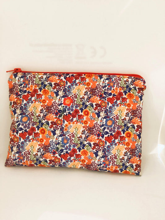Pochette en tissu coton fleuri