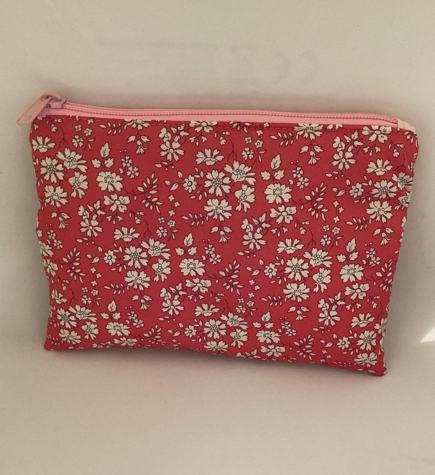 pochette en tissu coton liberty fushia