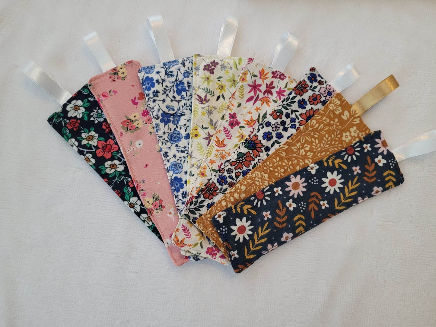 Marque-pages tissu coton bio liberty