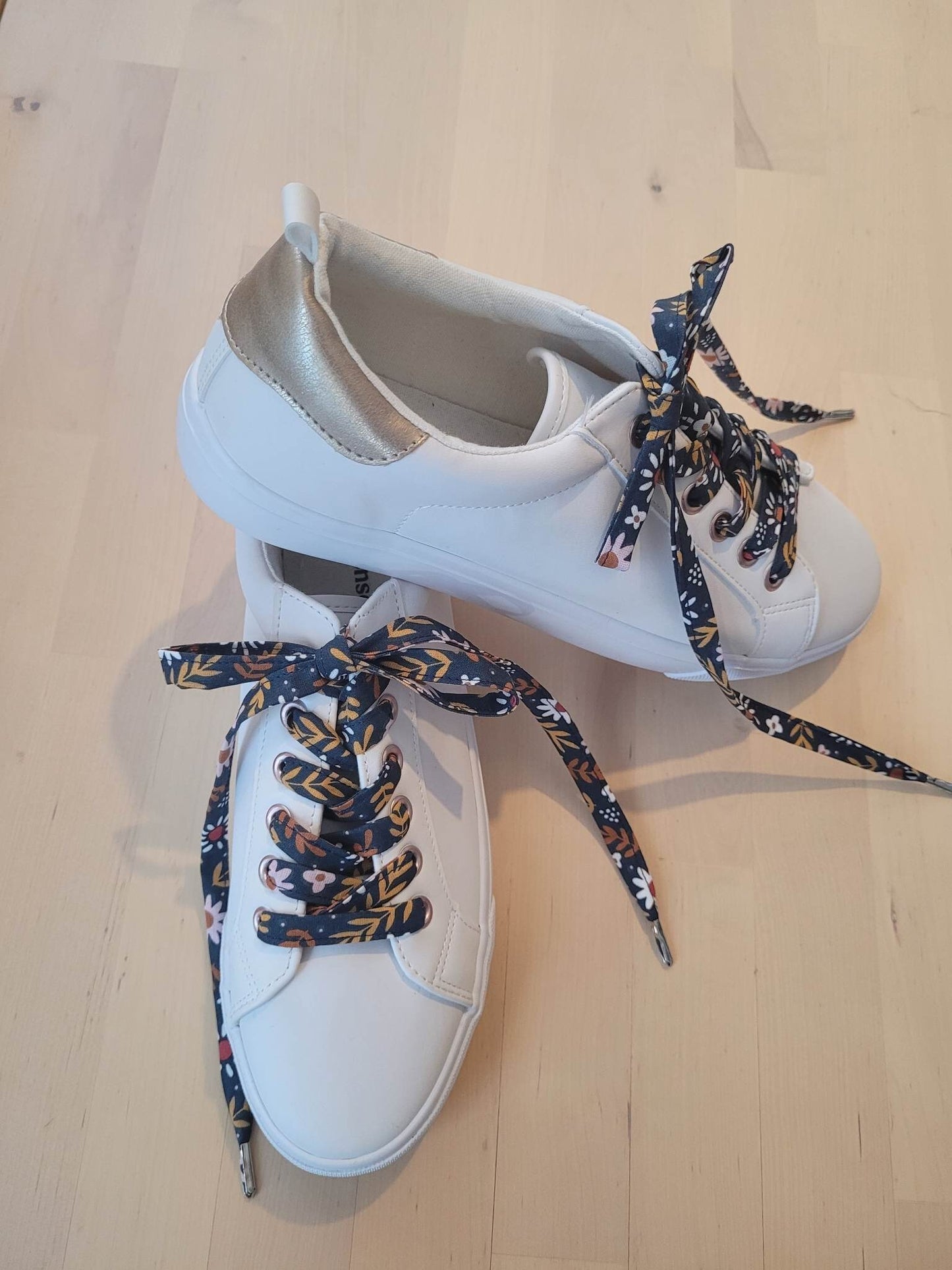 Lacets coton bio fleuri