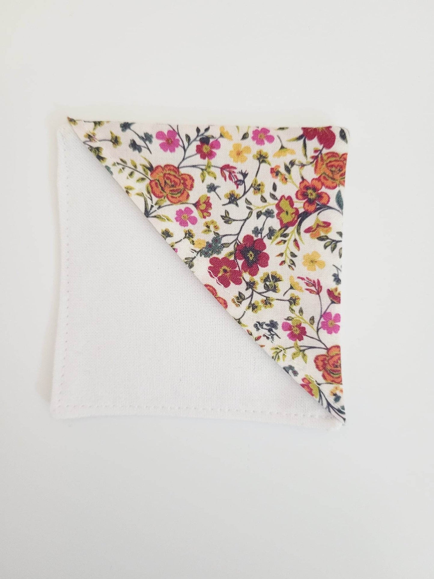 Marque-pages fleuri en tissu coton