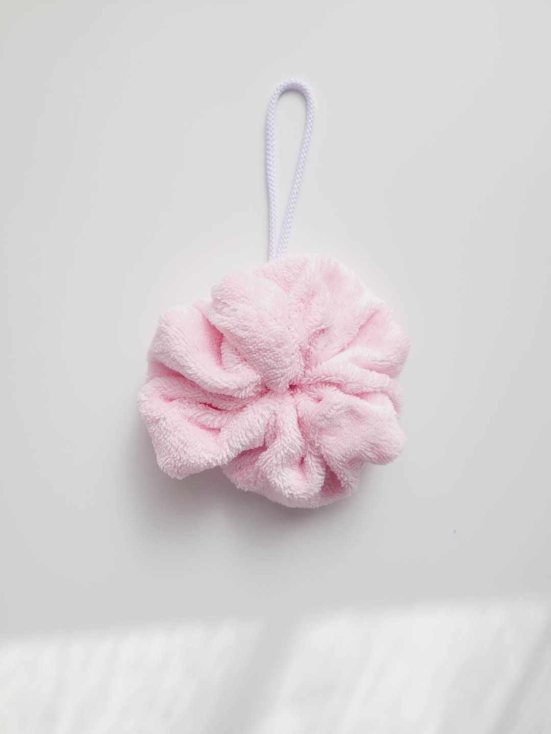 Fleurs de douche en éponge bambou premium