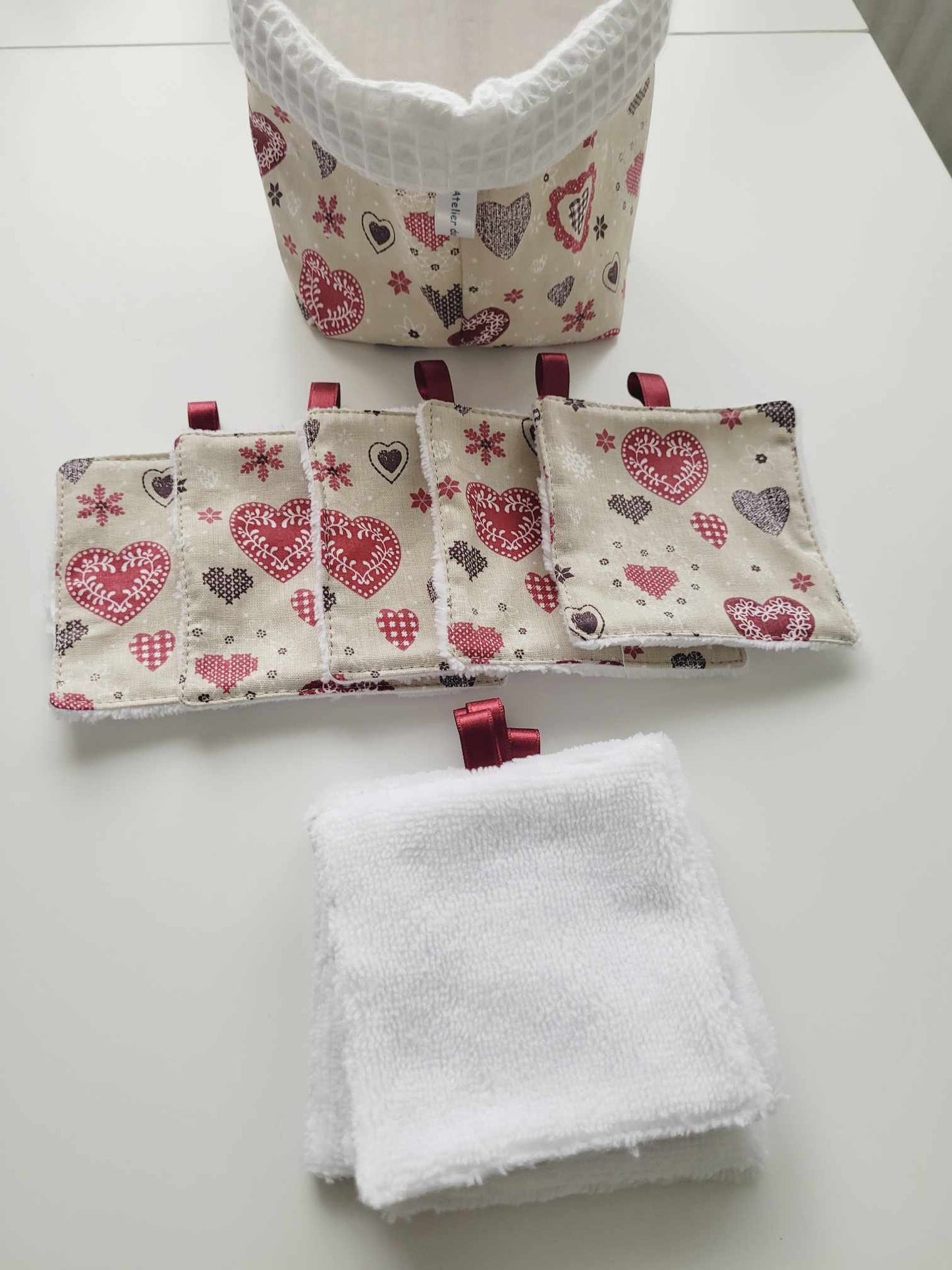 Panier et lingettes lavable NOEL