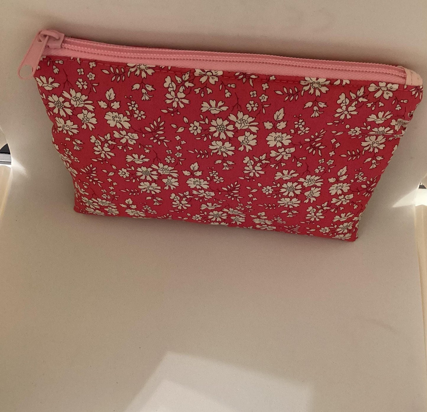 pochette en tissu coton liberty fushia